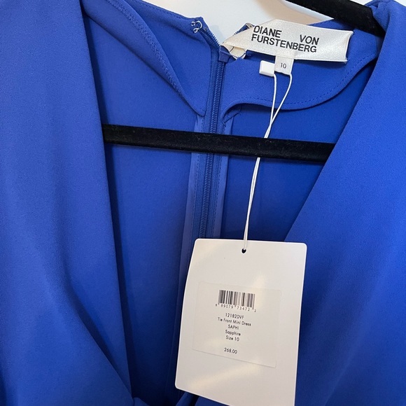 Diane Von Furstenberg (DVF) blue long sleeve dress. nwt - Picture 6 of 7